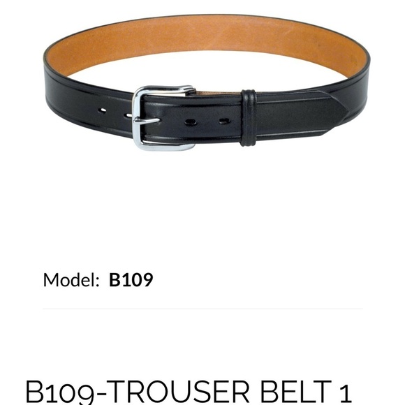 Don Hume B109 Trouser Belt Men's Black Leather Belt 46 - Picture 1 of 6